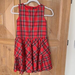 J CREW Red Plaid Kids Dress